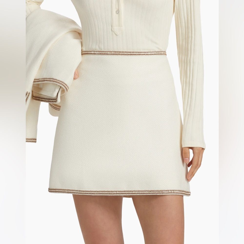 NWT Veronica Beard OHEMIA SKIRT Ivory Size 10 Revolve